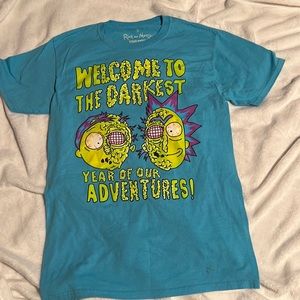 Blue Rick and Morty T-shirt, size S